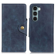 Custodia Portafoglio In Pelle Cover con Supporto N03P per Motorola Moto Edge S30 5G Blu