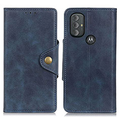 Custodia Portafoglio In Pelle Cover con Supporto N03P per Motorola Moto G Play Gen 2 Blu