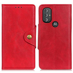 Custodia Portafoglio In Pelle Cover con Supporto N03P per Motorola Moto G Power (2022) Rosso