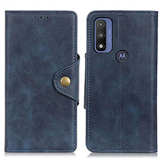 Custodia Portafoglio In Pelle Cover con Supporto N03P per Motorola Moto G Pure Blu