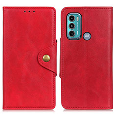 Custodia Portafoglio In Pelle Cover con Supporto N03P per Motorola Moto G40 Fusion Rosso