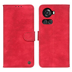 Custodia Portafoglio In Pelle Cover con Supporto N03P per OnePlus 10R 5G Rosso