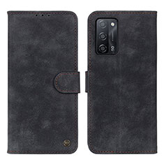 Custodia Portafoglio In Pelle Cover con Supporto N03P per Oppo A53s 5G Nero