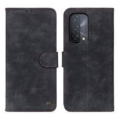 Custodia Portafoglio In Pelle Cover con Supporto N03P per Oppo A54 5G Nero