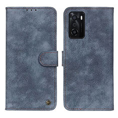 Custodia Portafoglio In Pelle Cover con Supporto N03P per Oppo A55S 5G Blu