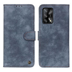 Custodia Portafoglio In Pelle Cover con Supporto N03P per Oppo A95 4G Blu