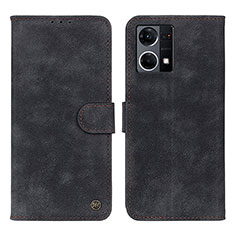 Custodia Portafoglio In Pelle Cover con Supporto N03P per Oppo F21s Pro 4G Nero