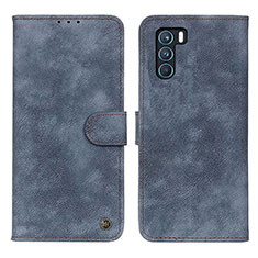 Custodia Portafoglio In Pelle Cover con Supporto N03P per Oppo K9 Pro 5G Blu