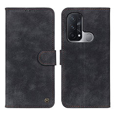 Custodia Portafoglio In Pelle Cover con Supporto N03P per Oppo Reno5 A Nero