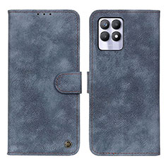 Custodia Portafoglio In Pelle Cover con Supporto N03P per Realme 8i Blu