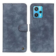 Custodia Portafoglio In Pelle Cover con Supporto N03P per Realme 9 4G Blu