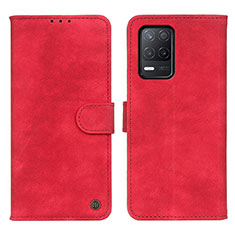 Custodia Portafoglio In Pelle Cover con Supporto N03P per Realme Q3i 5G Rosso