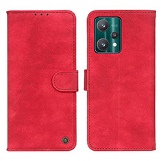 Custodia Portafoglio In Pelle Cover con Supporto N03P per Realme Q5 5G Rosso