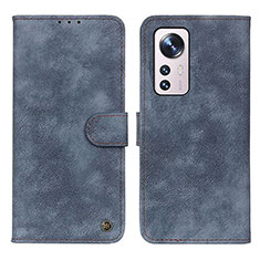 Custodia Portafoglio In Pelle Cover con Supporto N03P per Xiaomi Mi 12 5G Blu