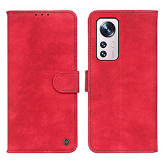 Custodia Portafoglio In Pelle Cover con Supporto N03P per Xiaomi Mi 12S 5G Rosso