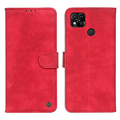 Custodia Portafoglio In Pelle Cover con Supporto N03P per Xiaomi POCO C31 Rosso