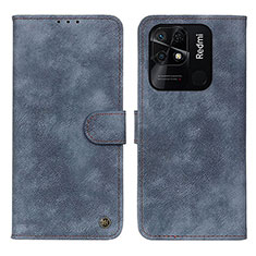 Custodia Portafoglio In Pelle Cover con Supporto N03P per Xiaomi Redmi 10C 4G Blu