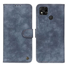 Custodia Portafoglio In Pelle Cover con Supporto N03P per Xiaomi Redmi 9C Blu