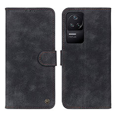 Custodia Portafoglio In Pelle Cover con Supporto N03P per Xiaomi Redmi K40S 5G Nero