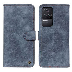 Custodia Portafoglio In Pelle Cover con Supporto N03P per Xiaomi Redmi K50 5G Blu