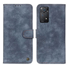 Custodia Portafoglio In Pelle Cover con Supporto N03P per Xiaomi Redmi Note 11 Pro 4G Blu