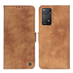 Custodia Portafoglio In Pelle Cover con Supporto N03P per Xiaomi Redmi Note 11 Pro 4G Marrone