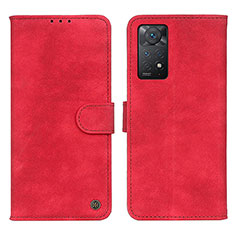 Custodia Portafoglio In Pelle Cover con Supporto N03P per Xiaomi Redmi Note 11 Pro 5G Rosso