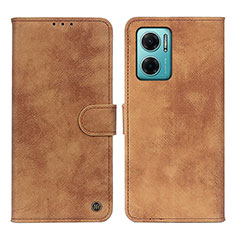 Custodia Portafoglio In Pelle Cover con Supporto N03P per Xiaomi Redmi Note 11E 5G Marrone