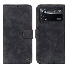 Custodia Portafoglio In Pelle Cover con Supporto N03P per Xiaomi Redmi Note 11E Pro 5G Nero