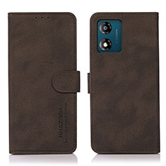 Custodia Portafoglio In Pelle Cover con Supporto N04P per Motorola Moto E13 Marrone