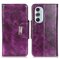 Custodia Portafoglio In Pelle Cover con Supporto N04P per Motorola Moto Edge 30 Pro 5G Viola