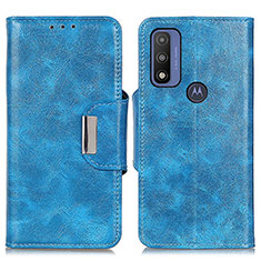 Custodia Portafoglio In Pelle Cover con Supporto N04P per Motorola Moto G Pure Cielo Blu