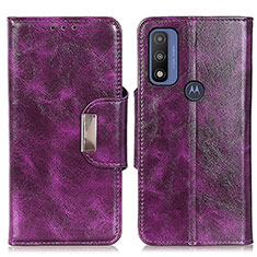 Custodia Portafoglio In Pelle Cover con Supporto N04P per Motorola Moto G Pure Viola