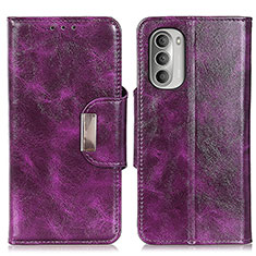 Custodia Portafoglio In Pelle Cover con Supporto N04P per Motorola Moto G Stylus (2022) 4G Viola