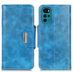 Custodia Portafoglio In Pelle Cover con Supporto N04P per Motorola Moto G22 Cielo Blu