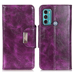 Custodia Portafoglio In Pelle Cover con Supporto N04P per Motorola Moto G40 Fusion Viola