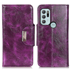 Custodia Portafoglio In Pelle Cover con Supporto N04P per Motorola Moto G60s Viola