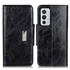 Custodia Portafoglio In Pelle Cover con Supporto N04P per OnePlus 9RT 5G Nero