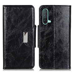 Custodia Portafoglio In Pelle Cover con Supporto N04P per OnePlus Nord CE 5G Nero