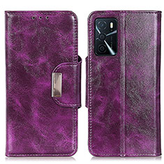 Custodia Portafoglio In Pelle Cover con Supporto N04P per Oppo A16 Viola