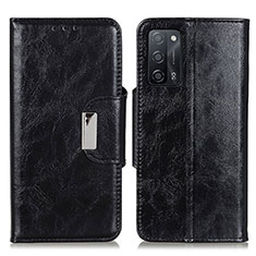 Custodia Portafoglio In Pelle Cover con Supporto N04P per Oppo A53s 5G Nero