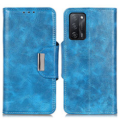 Custodia Portafoglio In Pelle Cover con Supporto N04P per Oppo A55 5G Cielo Blu