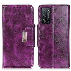 Custodia Portafoglio In Pelle Cover con Supporto N04P per Oppo A56 5G Viola