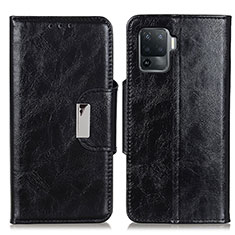 Custodia Portafoglio In Pelle Cover con Supporto N04P per Oppo A94 4G Nero