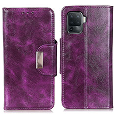 Custodia Portafoglio In Pelle Cover con Supporto N04P per Oppo A94 4G Viola