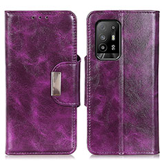 Custodia Portafoglio In Pelle Cover con Supporto N04P per Oppo A94 5G Viola