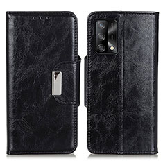 Custodia Portafoglio In Pelle Cover con Supporto N04P per Oppo F19 Nero