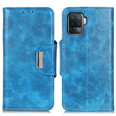 Custodia Portafoglio In Pelle Cover con Supporto N04P per Oppo Reno5 Lite Cielo Blu