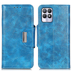 Custodia Portafoglio In Pelle Cover con Supporto N04P per Realme 8i Cielo Blu