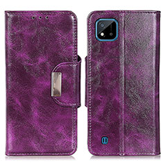 Custodia Portafoglio In Pelle Cover con Supporto N04P per Realme C11 (2021) Viola